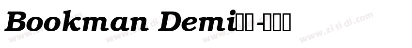 Bookman Demi字体字体转换